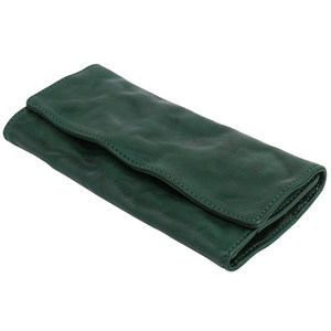 Genuine leather, vegetable tanned top layer cowhide, women's long wallet, hand held, washed, wrinkled, men's coin purse, zipper card bag, long clip