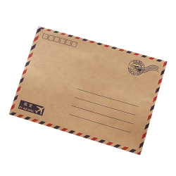 Retro kraft paper creative air envelope not mailable small fresh literary romantic love letters postcard storage