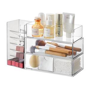 
Lazy corner mirror cabinet storage box bathroom cosmetics shelf bathroom facial mask lipstick drawer layered partition