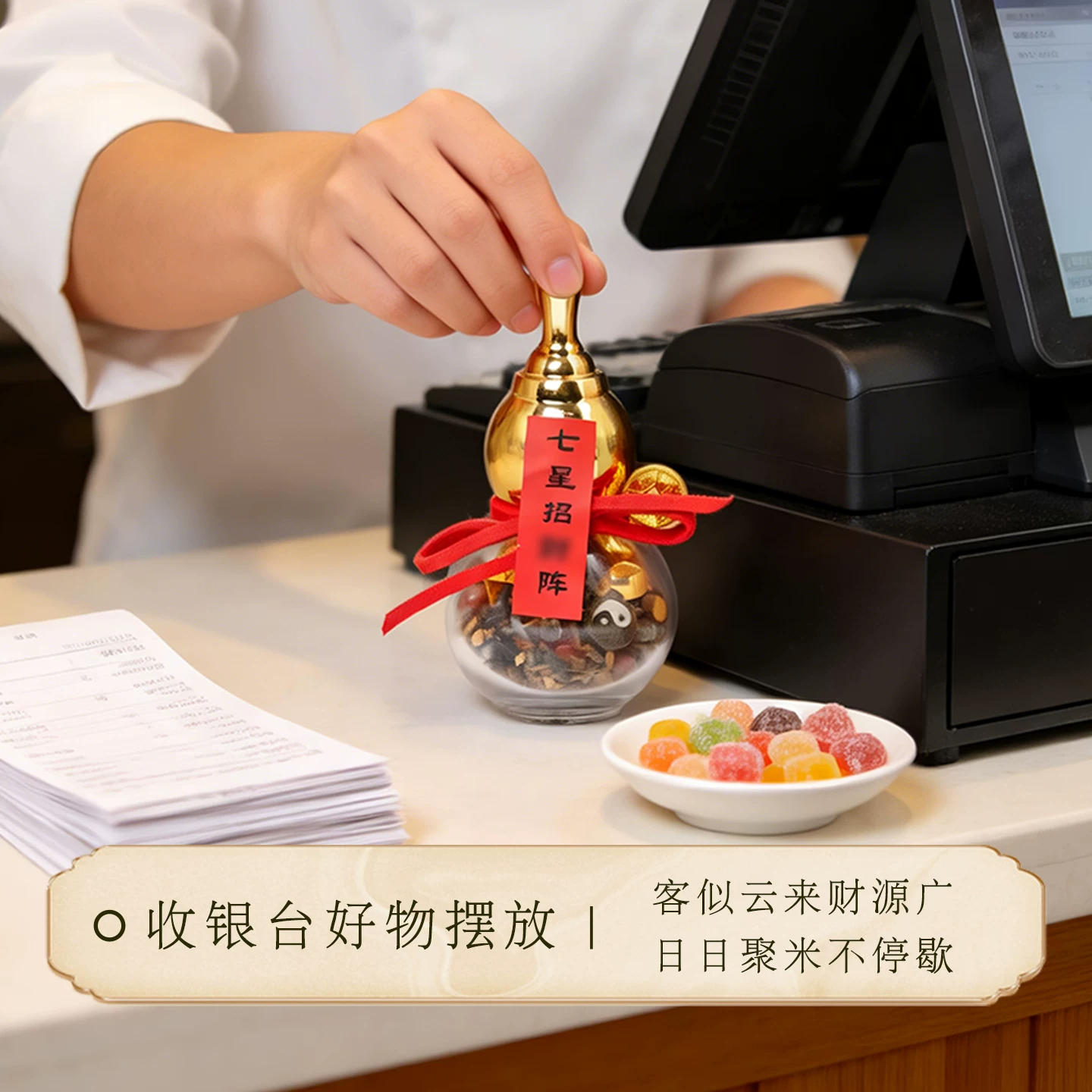 聚米福禄瓶 招米七星摆件 客厅玄关 办公室开业幸运【含师傅祈福，发货周期7-15天】