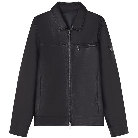 
TeenieWeenie Bear Men's Leather Clothes 2025 Spring New Black Lapel Trendy Fashion Jacket Jacket