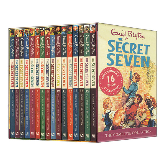 Enid Blyton The Secret Seven Collection 七个小神探 1-16合集 推理探险 儿童英语章节小说 课外阅读提升 6岁+ 英文原版进口图书