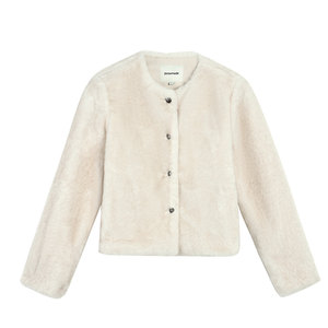 Pusumede environmentally friendly imitation fur girl temperament furry short cardigan warming warm and thick hair coat