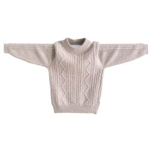 Children's sweater solid color boy cashmere sweater thickened girls wool sweater medium large children's pullover medium high neck versatile