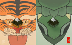 Вал rebult keyboards harimau 虎虎轴 penyu