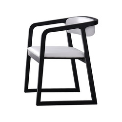 Solid wood genuine leather retro cafe armchair