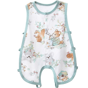
Baby pipa clothing summer thin baby pure cotton boneless jumpsuit sleeveless romper newborn vest