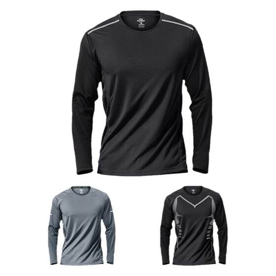
Running speed drying clothes long-sleeved T-shirt men's basketball top training fitness morning jogging sports cycling clothes spring and autumn outdoor