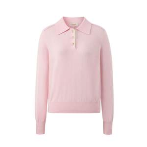 【100%绵羊毛】Eland衣恋毛衣女纯色翻领甜美柔软上衣冬季