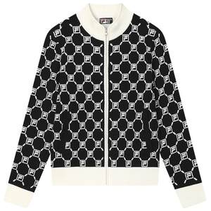 
Yang Mi's same style FILA women's knitted sweater sweater jacket sports sweater fashion casual long-sleeved warm top