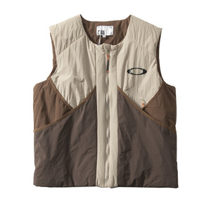 Autumn and winter lightweight simple functional style stand-up collar cotton vest men and women outdoor warm vest zipper see small jacket