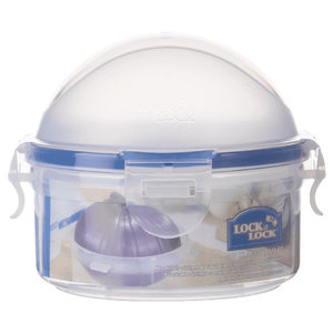 Lexiele buckle circular plastic fresh -keeping box fruity box refrigerator storage box with lid onion box 300ml
