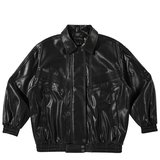 
Workwear retro pedal overcoming men's spring and autumn loose casual pussy motorcycle leather jacket short windproof jacket
