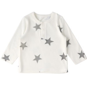 
WHYLOOK children's bottoming shirt boys' long-sleeved T-shirt warm clothes girls spring and summer new Henry collar baby tops