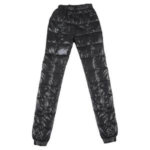 Winter outdoor sports men's down pants outside wearing thickened slim body loose tight waist, large size lightweight waterproof cotton pants
