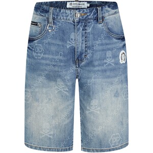 
PP Italian light luxury men's clothing 2025 summer new washing denim shorts skull print pants comfortable casual pants