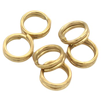 Titanium steel electroplating 18K double ring open ring closed ring