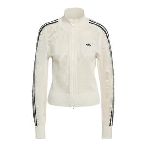 
adidas Adidas knitted black and white women's hollow Korean style jacket KC6496 clover women's top