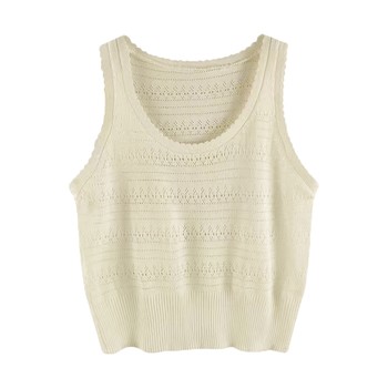 Sling vest female hollow bottoming shirt sleeveless top
