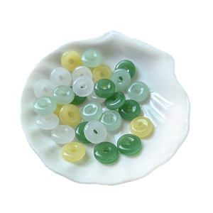 Ping An buckle glazed material does not drop the color circle DIY handmade woven bracelet necklace pendant pendant hair accessories accessories
