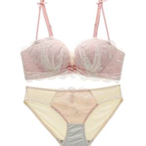 Small breasts gathered underwear sexy pure pure desire lace girl half cup of bra and no steel ring anti -drooping latex bras