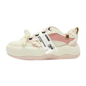 Jordan all-match winter pink canvas shoes women's sports casual shoes thick-soled shoes increased breathable sneakers shell toe