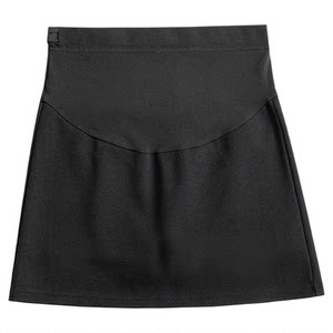 
Pregnant women's woolen skirt spring dress small black slimming pregnancy belly support A-line hip short skirt spring and summer