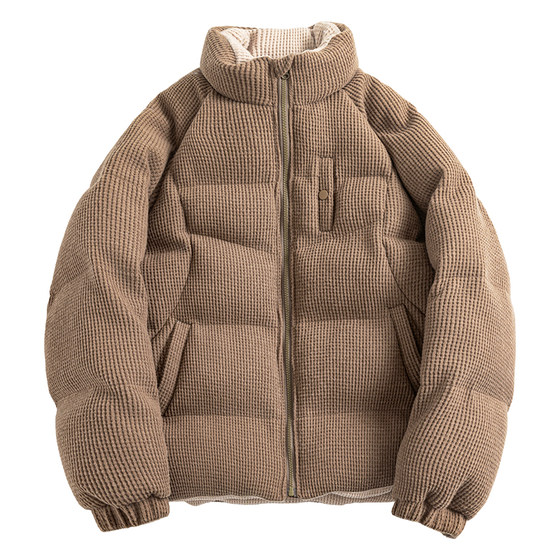 
Macheda Men's Japanese Retro Stand Collar Cotton Coat Winter Thickened Warm Couple Bread Coat Loose Trendy Brand Jacket