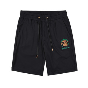 
Reddy Boer Men's Shorts 2025 Summer New Style Casual Drawstring Elastic Waist Embroidered Thin Stretch Knitted Pants