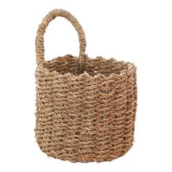 Onion, ginger and garlic storage basket cartoon bear rattan woven kitchen ginger garlic egg wall hanging storage basket flower pot