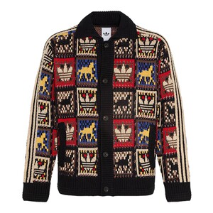
[Same style as Li Xian] Adidas sweater Year of the Horse New Year for men and women lazy loose cardigan knitted jacket KR2801