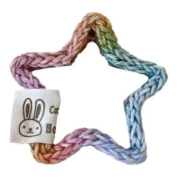 Colorful braided plush star hair clips