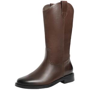 
Belle genuine leather plus velvet fashion western boots women's shoes winter new cowhide mid-calf slim boots 3QFD1DS5