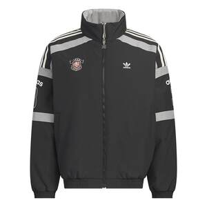 Retro silhouette loose woven double-sided wear sports warm cotton clothing for men autumn and winter adidas adidas trileaf