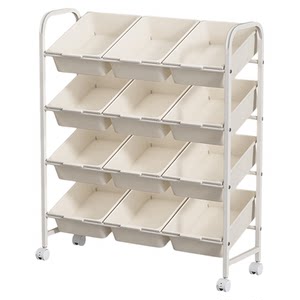 
Children's toy storage rack multi-layer snack storage rack floor-standing bookshelf integrated baby classification storage cabinet