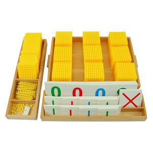 
Montessori mathematics teaching aids bank game golden beaded decibel kindergarten Montessori early education educational toys