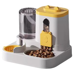 Cat bowl dog bowl automatic feeder cat cat grain double bowl drink water feed integrated cat food pot water bowl pet supplies
