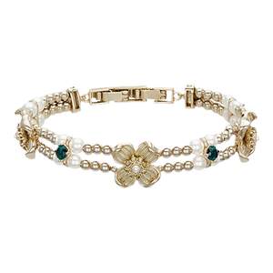 
[Same style as Xu Mengjie] Riotlily Embossed Dream Shadow Bracelet Flower Pearl Beads Romantic Adjustable Bracelet