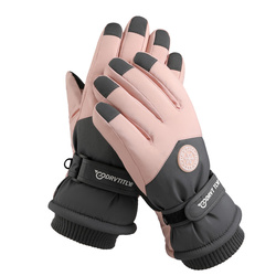 Ski Gloves Men's Winter Riding Cold-proof Anti-slip Plus Velvet Thickened Warm Electric Car Touch Screen Cotton Gloves Women's Winter