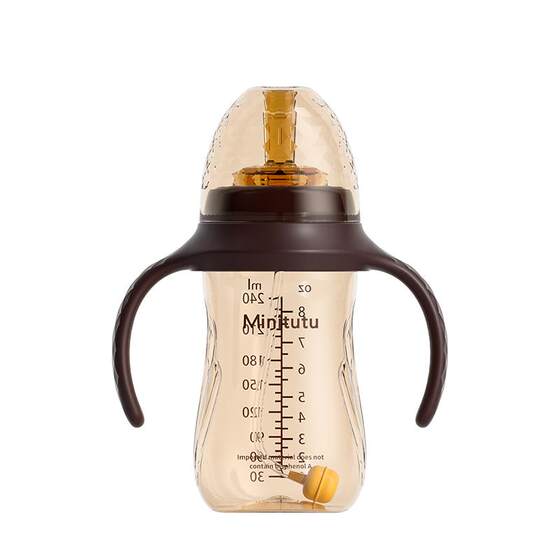 
Anti-fall straw bottle, one year old and above, 1, 2, 3, 3, baby drinking water, big baby water cup, 4, special for children to drink milk