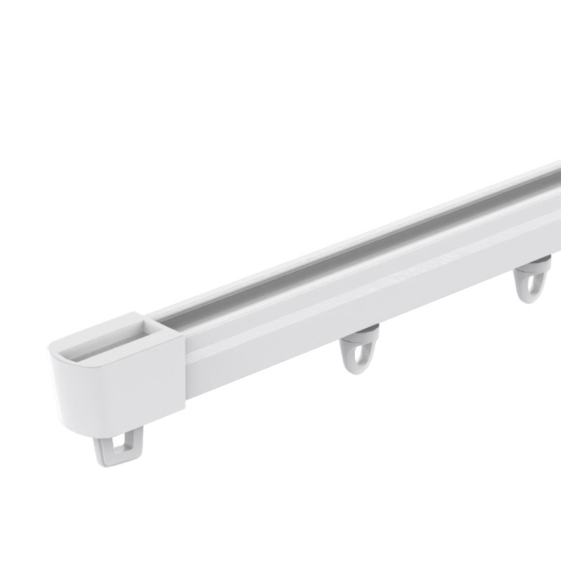 Tringle à rideaux robuste incurvée double rail pliable pour baie vitrée