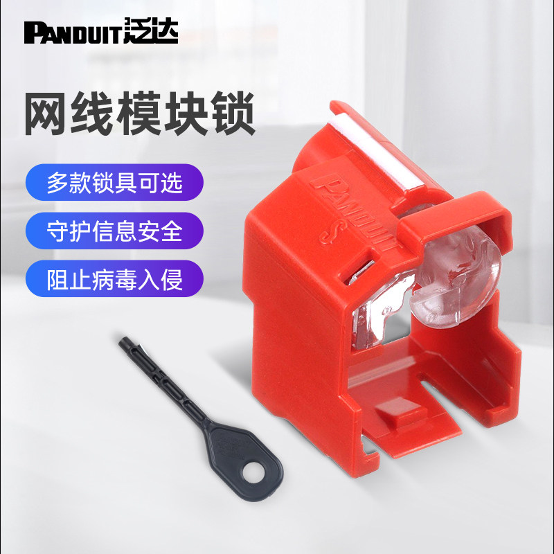 Panduit泛达RJ45模块锁10个装网线模块锁PSL-DCJB 跳线锁PSL-DCPLX USB锁PSL-USBA