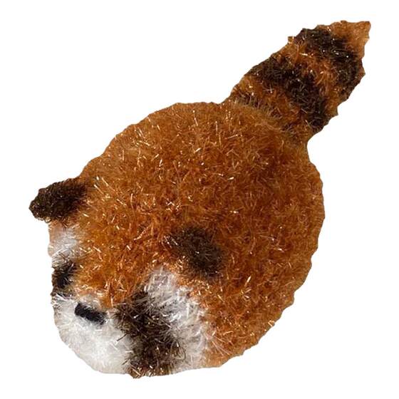Xiaojiu’s classmate made his own kitchen red panda and raccoon hanging animal three-dimensional dishwashing cloth BH072