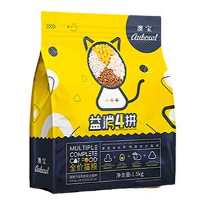 Remi Gaoyixiao 4-pair freeze-dried cat food blue cat beauty short adult kitten full price 1.5kg5-pair cat staple food
