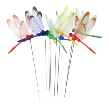 Simulation Dragonfly Home Decoration 3D Plastic Dragonfly Background Garden Flower Basin Art Decoration Color Piece Dragonfly
