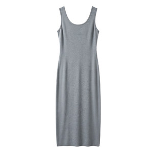 
Women's dress 2026 new style this year's popular gray long skirt temperament slimming slim sleeveless suspender skirt