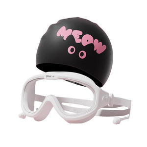 Swimming moster waterproof and anti -fog high -definition myopia Mystery Men's swimming dedicated equipment men's swimming hat set
