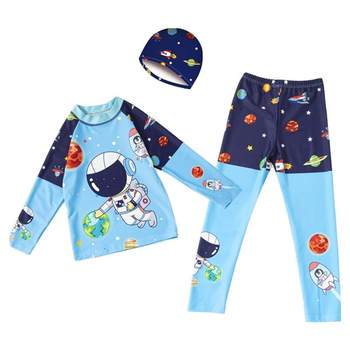 Children's one-piece swimming long-sleeved sun protection swimsuit surf suit