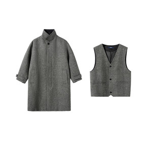 
NYHSUGOO/Nanyi autumn and winter wool blended vest suit woolen coat men's 3961 Balma coat