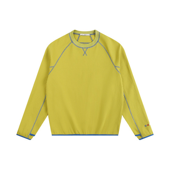 ATRY waffle long-sleeved T-shirt for men spring and summer outdoor sports quick-drying sun protection clothing UPF50+ couple tops for women